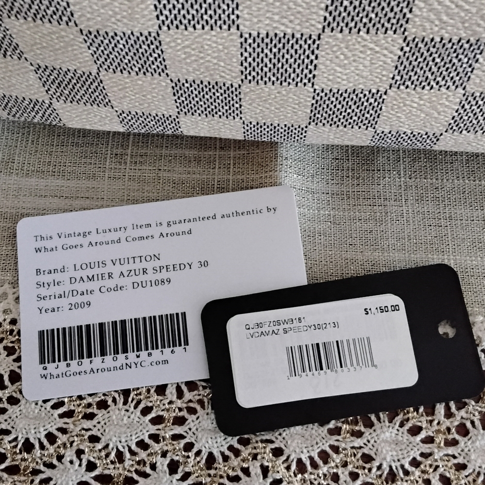 AUTENTIC Louis Vuitton Damier Azur Speddy 30 - Picture 5 of 16